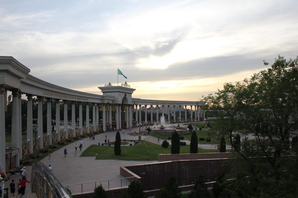 sunset, almaty, nature, the park