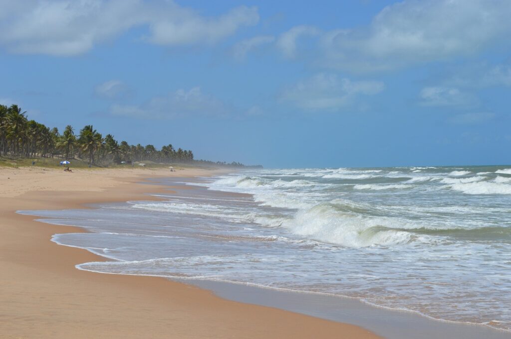 beach of imbassaí, sea, sea shore, beach, sunny